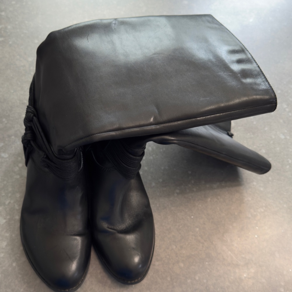 Carlos by Carlos Santana Black Wellington Knee-High Boots – Size 11M - Picture 2 of 13